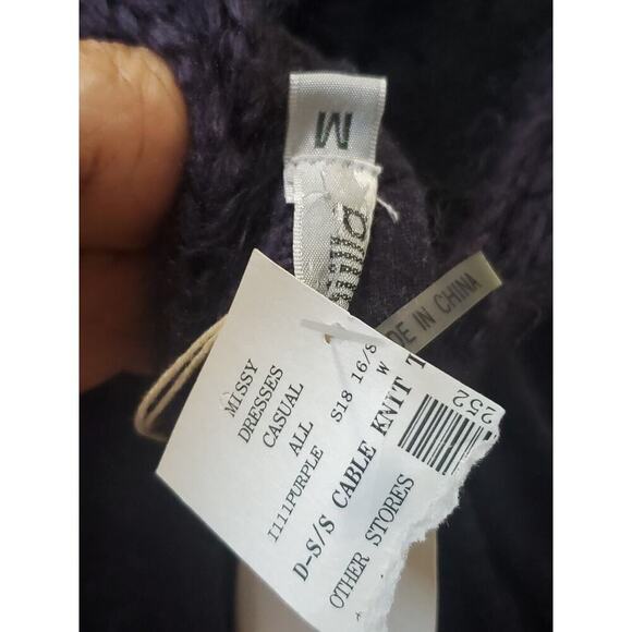 Miilla Women's Blue Acrylic V-Neck Short Sleeve Pullover Knit Sweater Size M - Picture 11 of 12